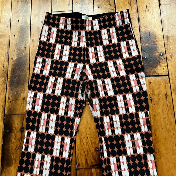 Anthropologie Maeve Women’s Small The Margot Kick Flare Pants Geometric Stretch - Picture 2 of 9